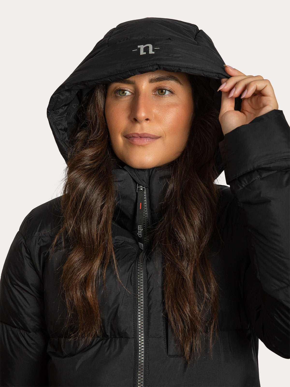 Uhip Arctic Extended Coat in Jet Black – product photograph 15 