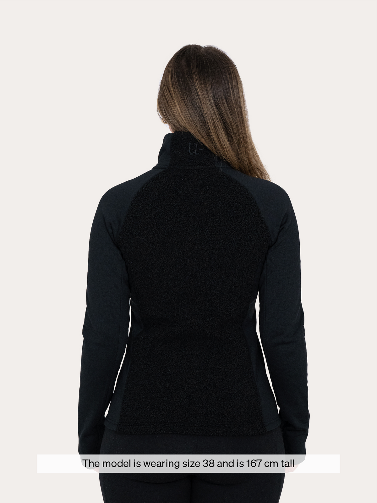 Uhip Cozy Pile Hybrid Jacket in Jet Black – photograph 3 