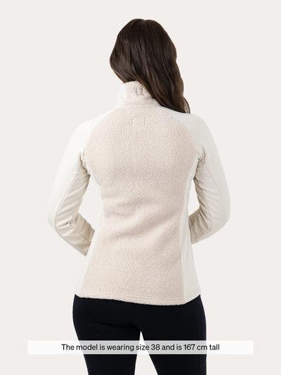 Uhip Cozy Pile Hybrid Jacket in Off White – photograph 3 
