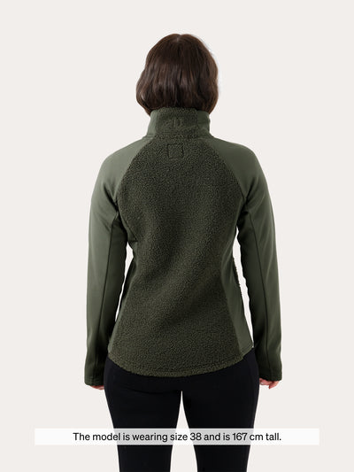 Uhip Cozy Pile Hybrid Jacket in Willow – photograph 3 
