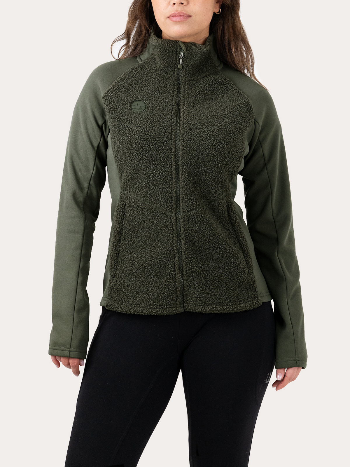 Uhip Cozy Pile Hybrid Jacket in Willow – photograph 1 