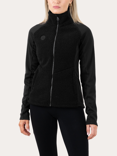 Uhip Cozy Pile Hybrid Jacket in Jet Black – photograph 1 