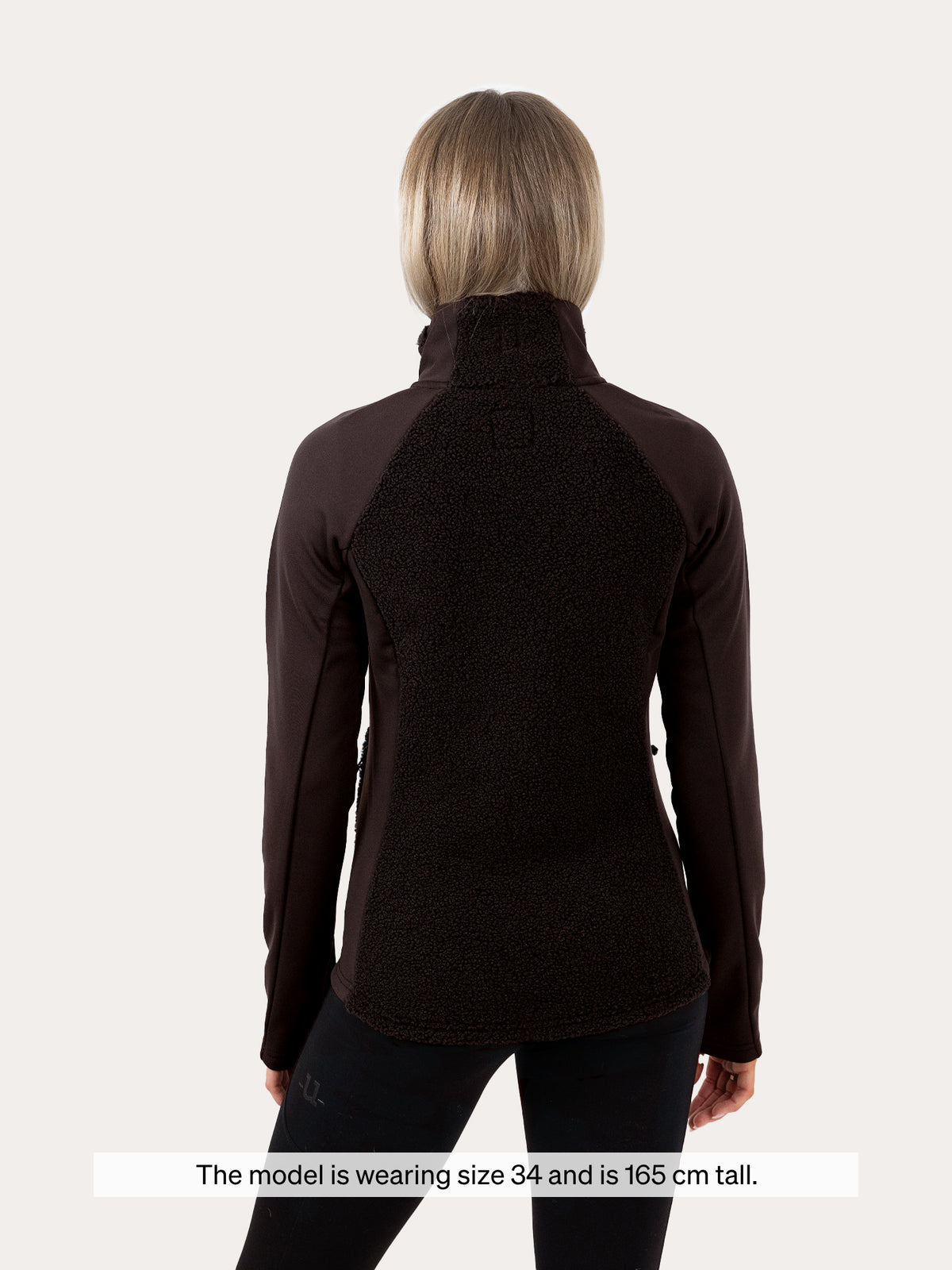 Uhip Cozy Pile Hybrid Jacket in Chocolate Plum – photograph 3 