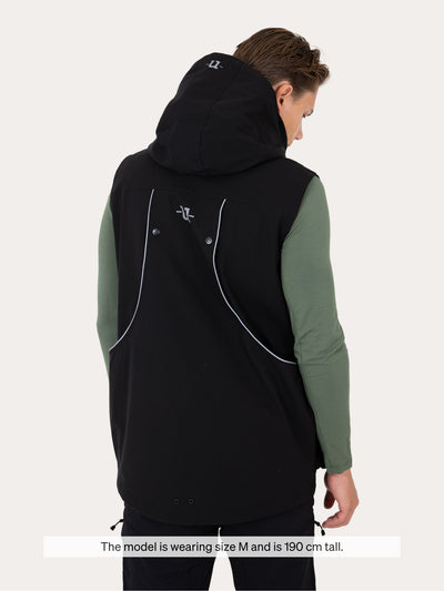 Uhip Men's Regular Pro Dog Trainer Vest in Jet Black – product photograph 3 