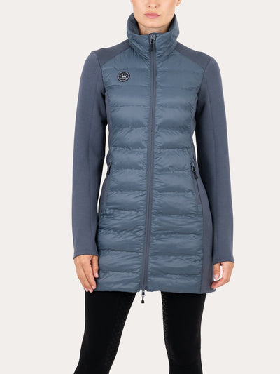 Uhip Everyday Hybrid Long Jacket in Turbulence Grey – front view 
