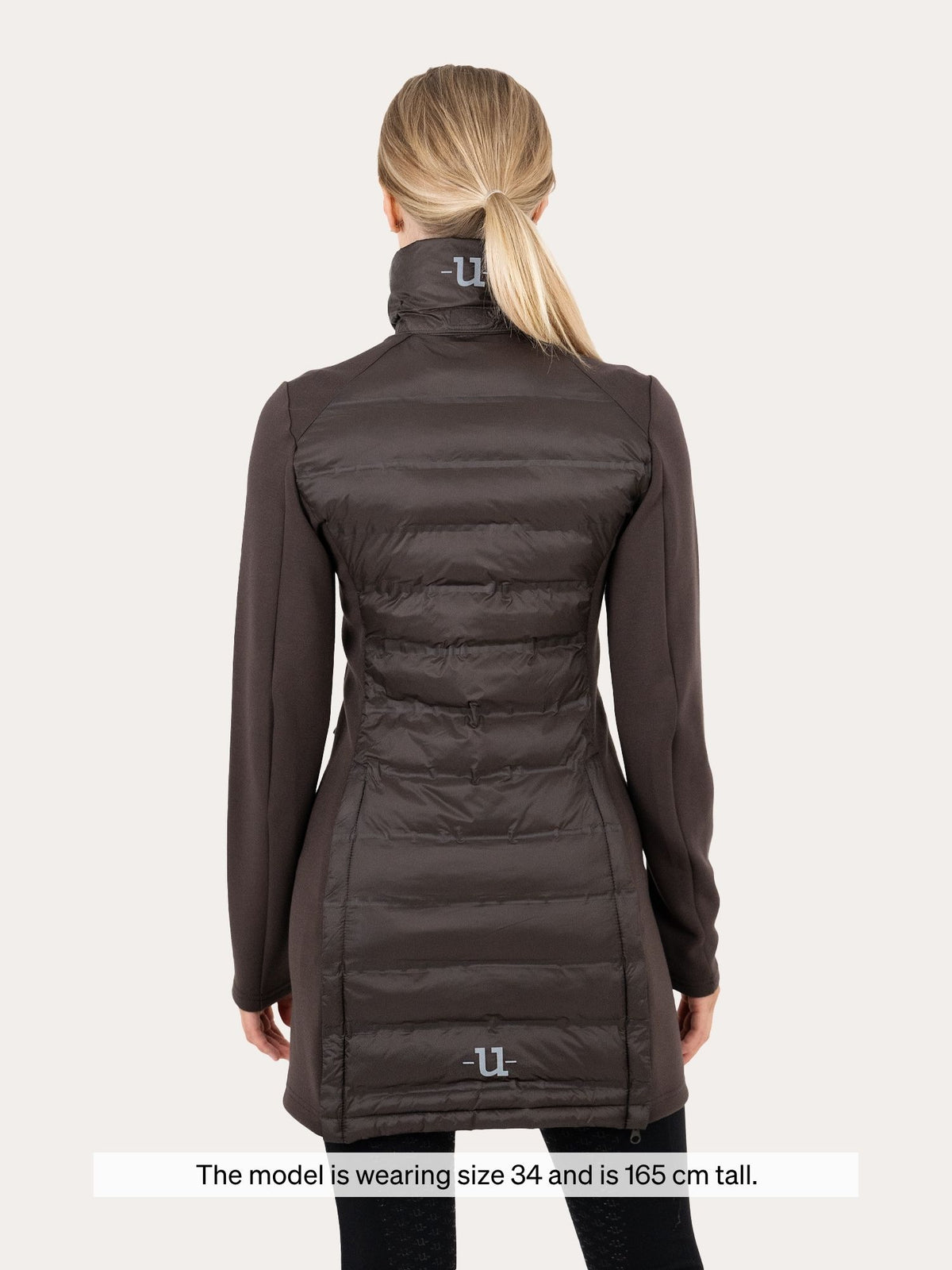 Uhip Everyday Hybrid Long Jacket in Ash Brown – product photograph 3 
