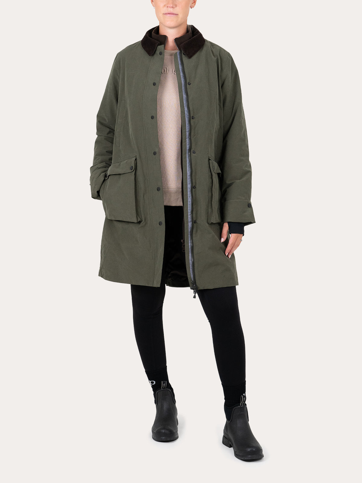 Uhip Field Coat in Dark Green – product photograph 1 