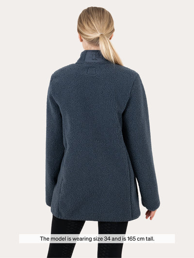 Uhip Windstopper Pile Long Jacket in Turbulence Grey – photograph 4 