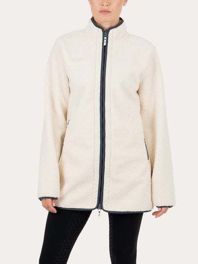 Uhip Windstopper Pile Long Jacket in Off White – photograph 1 